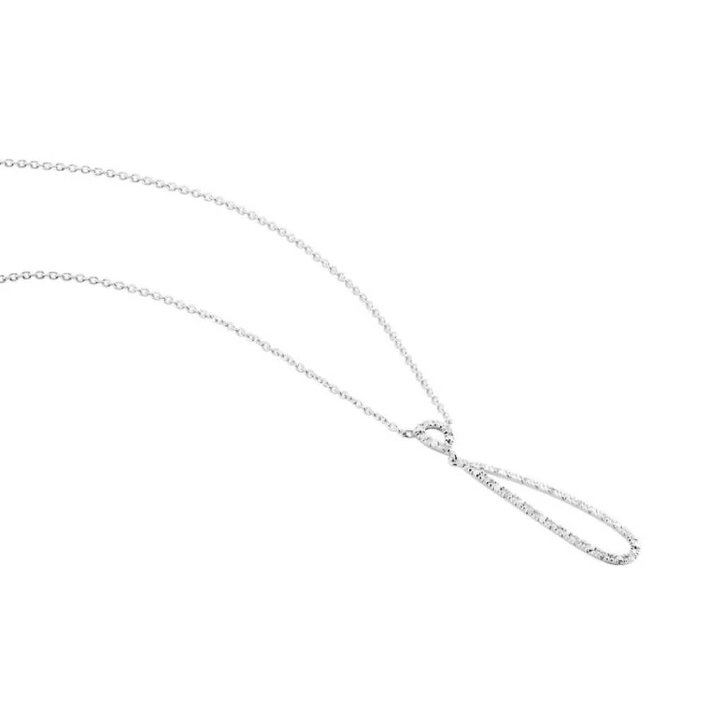 Histoire d'Or Collier Or Blanc Peregrina Diamants Hot