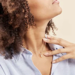 Histoire d'Or Collier Or Blanc Proximae Perle De Culture Oxydes De Zirconium Hot