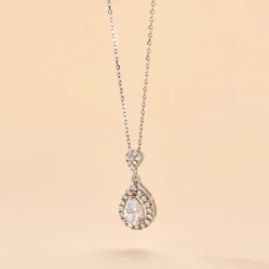 Histoire d'Or Collier Or Blanc Uxellus Oxyde De Zirconium Outlet