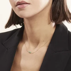Histoire d'Or Collier Or Jaune Caetlin Emeraude Diamants Clearance