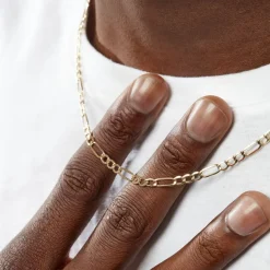 Histoire d'Or Collier Or Jaune Cameo Maille Alternée 1/3 New