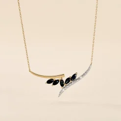 Histoire d'Or Collier Or Jaune Carl Saphirs Diamants Sale