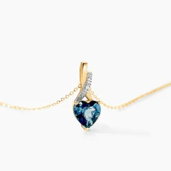 Histoire d'Or Collier Or Jaune Clothilde Topaze or jaune topaze london blue Hot