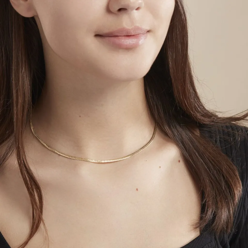 Histoire d'Or Collier Izel Maille Anglaise or jaune Hot
