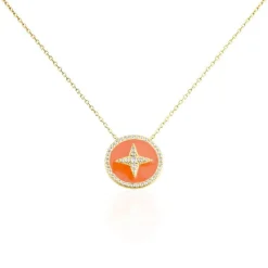 Histoire d'Or Collier Or Jaune Sweet Rosace Oxyde De Zirconium Sale