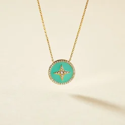 Histoire d'Or Collier Or Jaune Sweet Rosace Oxyde De Zirconium Outlet