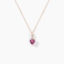 Histoire d'Or Collier Or Rose Clothilde Rhodolite Best
