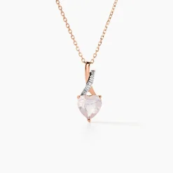 Histoire d'Or Collier Or Rose Clothilde Quartz or rose quartz rose Hot