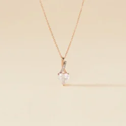 Histoire d'Or Collier Or Rose Clothilde Quartz or rose quartz rose Hot