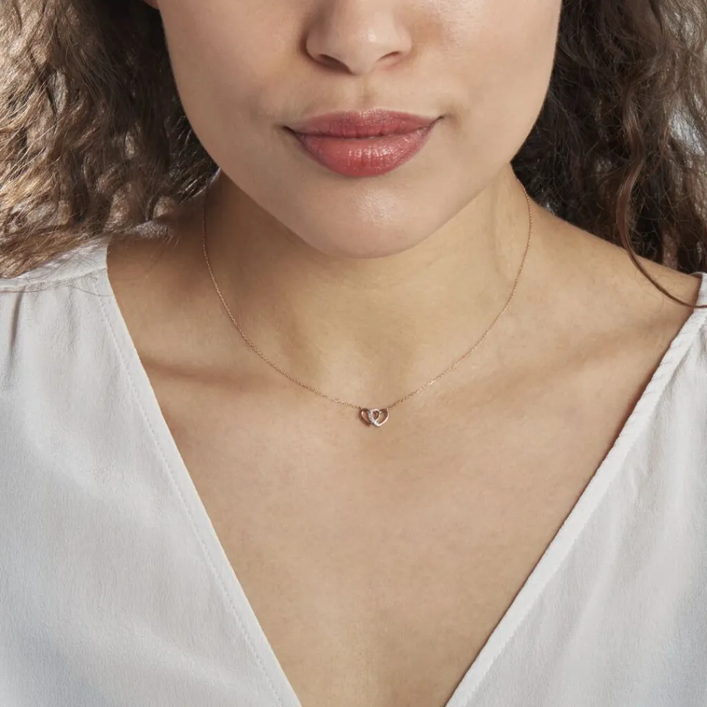 Histoire d'Or Collier Or Rose Valiere Diamants Sale