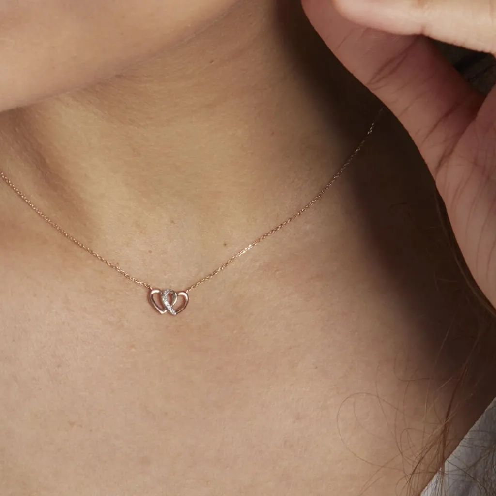 Histoire d'Or Collier Or Rose Valiere Diamants Sale