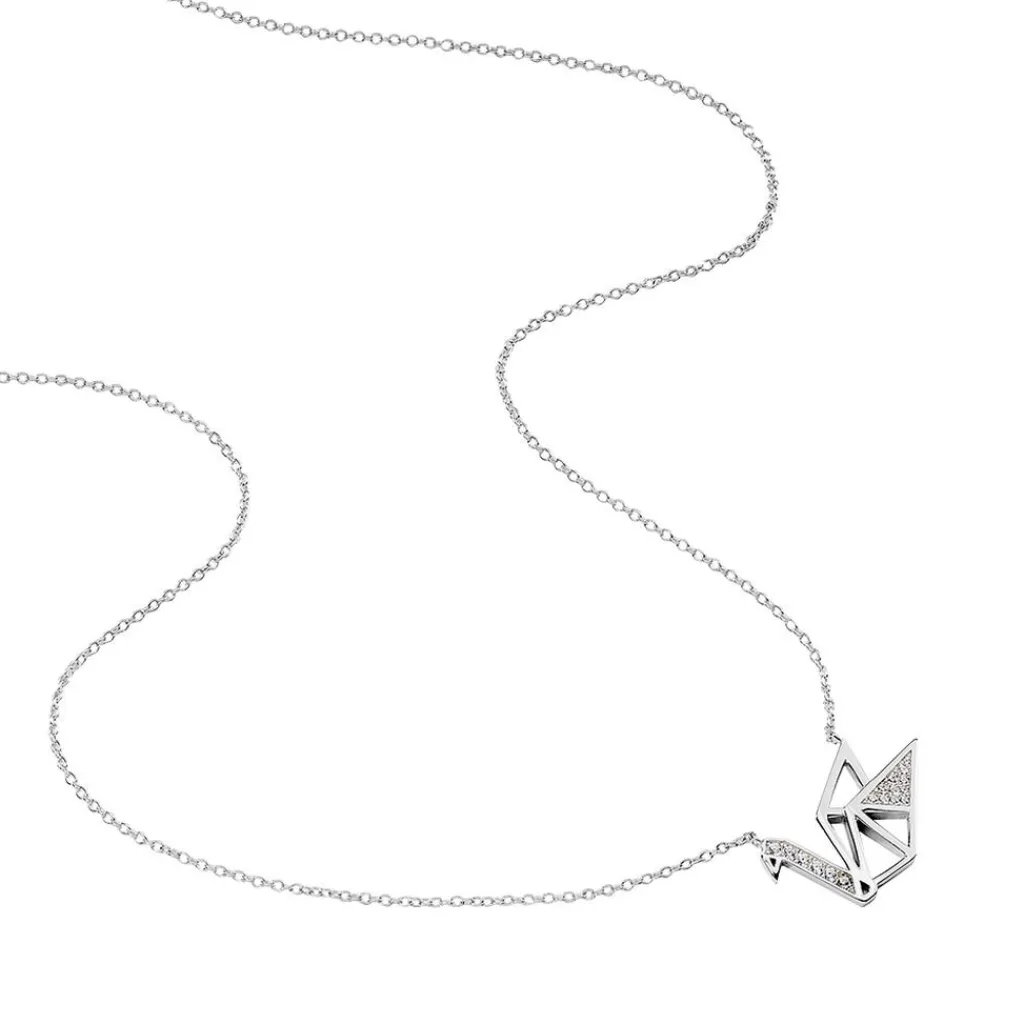 Histoire d'Or Collier Origami Argent Blanc Oxyde De Zirconium Outlet