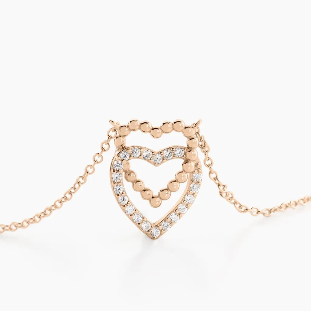 Histoire d'Or Collier Ottavia Argent Rose Oxyde De Zirconium Best