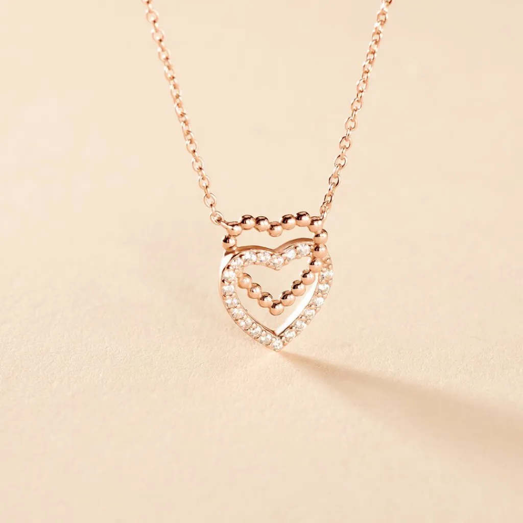 Histoire d'Or Collier Ottavia Argent Rose Oxyde De Zirconium Best