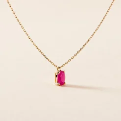 Histoire d'Or Collier Ovale or jaune rubis New