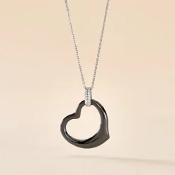 Histoire d'Or Collier Pam Argent Blanc Céramique Et Oxyde De Zirconium Hot