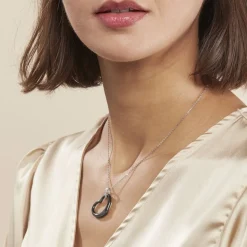 Histoire d'Or Collier Pam Argent Blanc Céramique Et Oxyde De Zirconium Hot