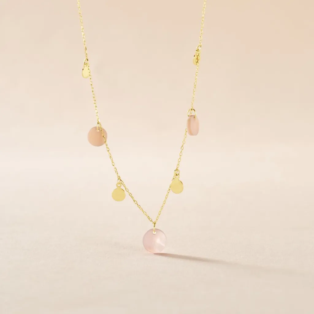 Histoire d'Or Collier Pampilles Colorées Or Jaune Nacre or jaune nacre rose Hot