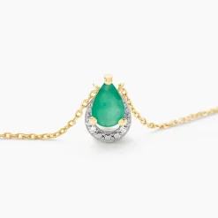 Histoire d'Or Collier Parry Or Jaune Emeraude Diamant Online