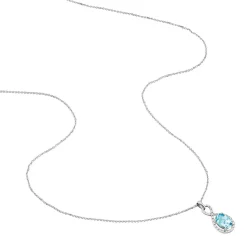 Histoire d'Or Collier Passion Or Blanc Topaze Et Oxyde De Zirconium New