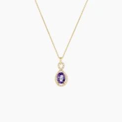 Histoire d'Or Collier Passion Or Jaune Amethyste Et Oxyde De Zirconium