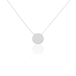 Histoire d'Or Collier Pastille Gravable Or Blanc Outlet