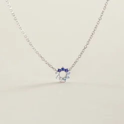 Histoire d'Or Collier Pavel Argent Oxyde De Zirconium argent blanc oxyde bleu Clearance