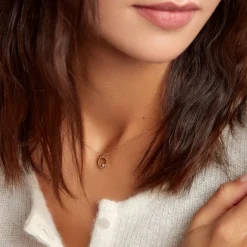 Histoire d'Or Collier Pearly Effect Or Jaune Diamant