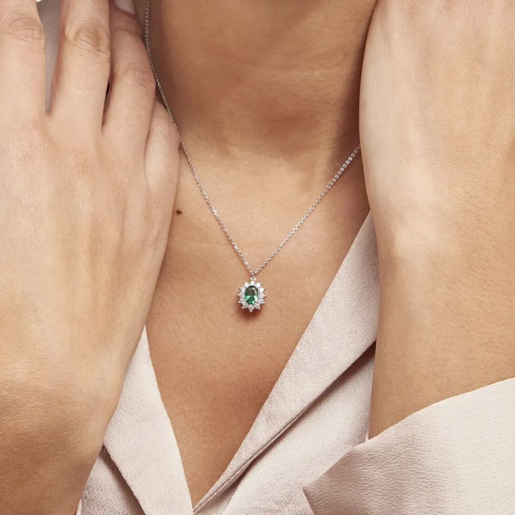 Histoire d'Or Collier Perez Argent Blanc Oxyde De Zirconium argent blanc oxyde jaune Best