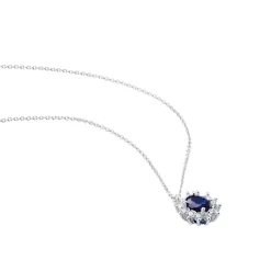 Histoire d'Or Collier Perez Argent Blanc Oxyde De Zirconium argent blanc oxyde bleu Online