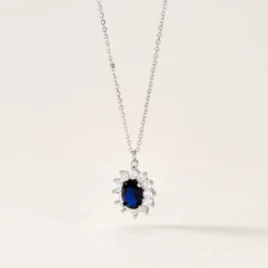 Histoire d'Or Collier Perez Argent Blanc Oxyde De Zirconium argent blanc oxyde bleu Online