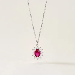 Histoire d'Or Collier Perez Argent Blanc Oxyde De Zirconium argent blanc oxyde rouge Sale