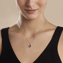 Histoire d'Or Collier Perez Argent Blanc Oxyde De Zirconium argent blanc oxyde rouge Sale