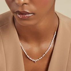 Histoire d'Or Collier Perlissima Et Perle De Culture argent blanc oxyde