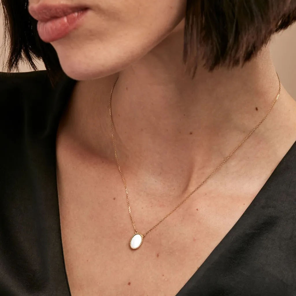 Histoire d'Or Collier Pernia Or Jaune Nacre or jaune nacre blanche