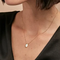 Histoire d'Or Collier Pernia Or Jaune Nacre or jaune nacre blanche