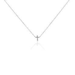 Histoire d'Or Collier Peyton Argent Blanc New