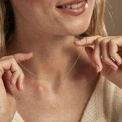 Histoire d'Or Collier Peyton Argent Blanc New