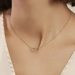 Histoire d'Or Collier Peytone Argent Blanc Discount