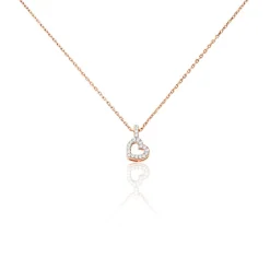 Histoire d'Or Collier Phanie Argent Rose Oxyde De Zirconium New