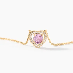 Histoire d'Or Collier Plaqué Or Jaune Alais Oxyde De Zirconium plaqué or jaune oxyde rose Outlet