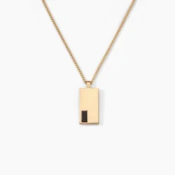 Histoire d'Or Collier Plaqué Or Jaune Francesco Onyx Noir Discount