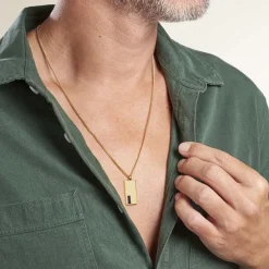 Histoire d'Or Collier Plaqué Or Jaune Francesco Onyx Noir Discount