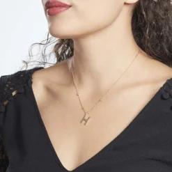 Histoire d'Or Collier Plaqué Or Jaune Lettra Clearance