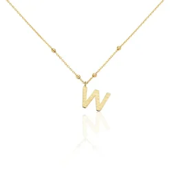 Histoire d'Or Collier Plaqué Or Jaune Lettra New