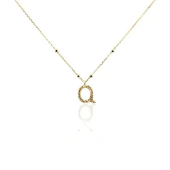 Histoire d'Or Collier Plaqué Or Jaune Lettra