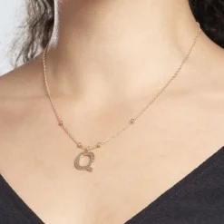 Histoire d'Or Collier Plaqué Or Jaune Lettra