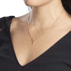 Histoire d'Or Collier Plaqué Or Jaune Lettra Clearance