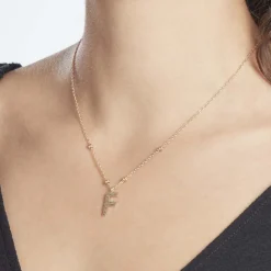 Histoire d'Or Collier Plaqué Or Jaune Lettra Online