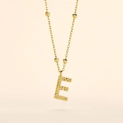 Histoire d'Or Collier Plaqué Or Jaune Lettra Best